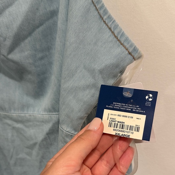 Casual Light Blue Denim Dress - Picture 2 of 3